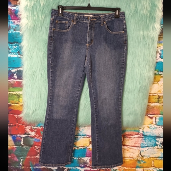 St John's Bay Petite Stretchboot Boot Cut Jeans Size 10p - Picture 7 of 8
